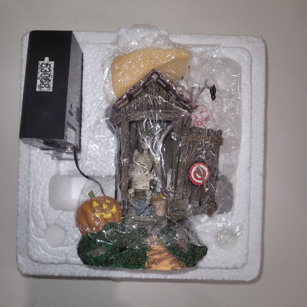 Department 56 Snow Village Halloween Village Accessories Haunted Outhouse 53068 - Picture 6 of 9